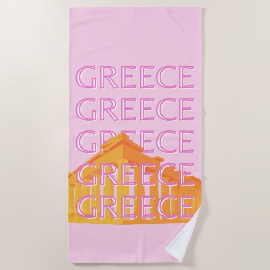 Griekenland, Reiskunst, Roze Strandlaken (Voorkant)