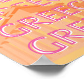 Griekenland Reiskunst, Zomerreizen Kunst, Sinaasap Poster (Hoek)