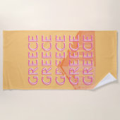 Griekenland Reiskunst, Zomerreizen Kunst, Sinaasap Strandlaken (Voorkant)