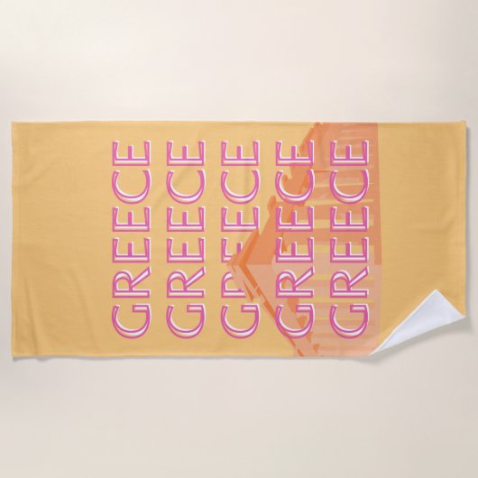 Griekenland Reiskunst, Zomerreizen Kunst, Sinaasap Strandlaken (Voorkant)