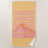 Griekenland Reiskunst, Zomerreizen Kunst, Sinaasap Strandlaken (Voorkant)