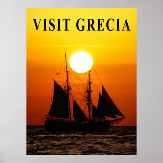 Griekenland Reisposter Poster (Voorkant)