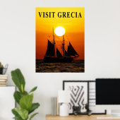 Griekenland Reisposter Poster (Thuiskantoor)