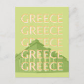 Griekenland Reizen Kunst, Zomer Reizen Kunst, Groe Feestdagenkaart (Voorkant)