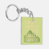 Griekenland Reizen Kunst, Zomer Reizen Kunst, Groe Sleutelhanger (Voorkant Links)