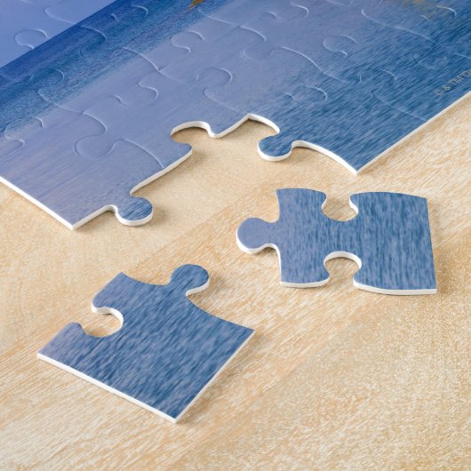 Griekenland, Rhodes, standbeeld in Mandraki Harbou Legpuzzel (Zijkant)