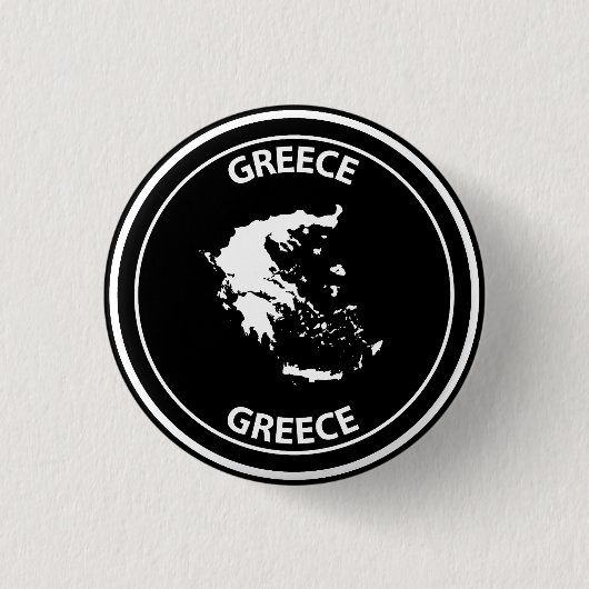 Griekenland Ronde Button 3,2 Cm (Voorkant)