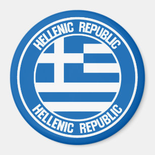 Griekenland Round Emblem Magneet
