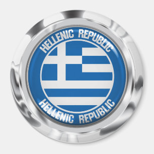 Griekenland Round Emblem Magneet
