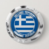 Griekenland Round Emblem Ronde Button 7,6 Cm (Voorkant)