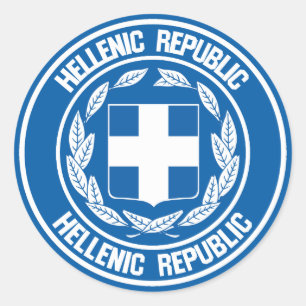 Griekenland Round Emblem Ronde Sticker