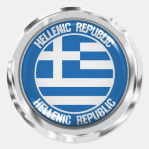 Griekenland Round Emblem Ronde Sticker