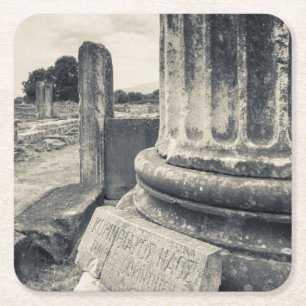 Griekenland, ruïnes van de oude stad kartonnen onderzetters