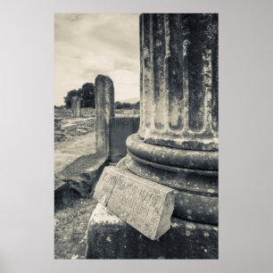 Griekenland, ruïnes van de oude stad poster