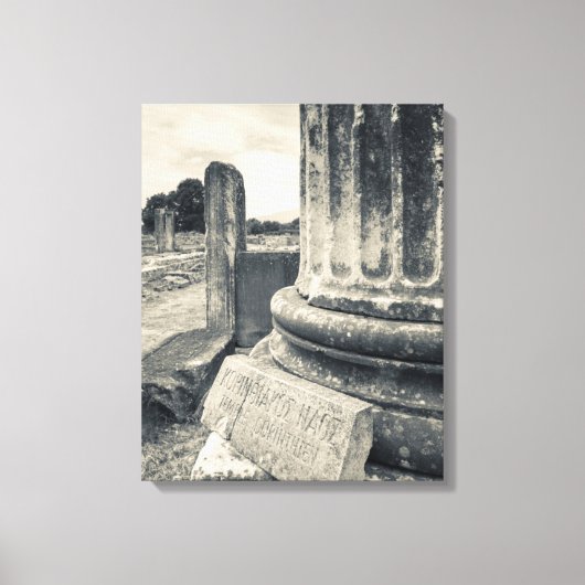 Griekenland, ruïnes van oude stad canvas afdruk (Voorkant)