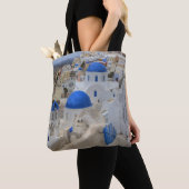 Griekenland, Santorini. Belltower en blauwe dompel Tote Bag (Dichtbij)