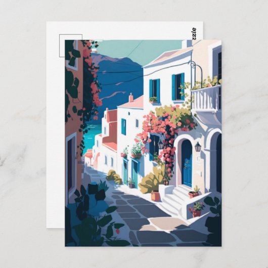 Griekenland Santorini Briefkaart (Voorkant / Achterkant)