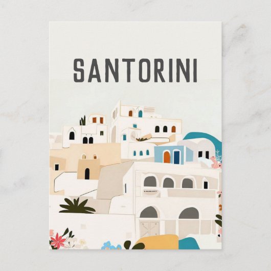 Griekenland Santorini Briefkaart (Voorkant)