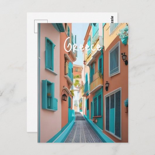 Griekenland Santorini Briefkaart (Voorkant / Achterkant)