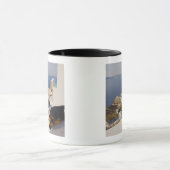 Griekenland, Santorini Island, Oia City, hond die Mok (Midden)