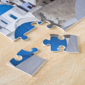 Griekenland, Santorini. Kellentoren en blauwe domp Legpuzzel (Zijkant)