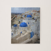 Griekenland, Santorini. Kellentoren en blauwe domp Legpuzzel (Verticaal)