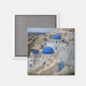 Griekenland, Santorini. Kellentoren en blauwe domp Magneet (Voorkant / Achterkant)