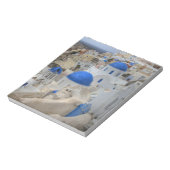 Griekenland, Santorini. Kellentoren en blauwe domp Notitieblok (Linkerzijde)