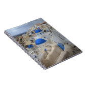 Griekenland, Santorini. Kellentoren en blauwe domp Notitieboek (Rechterzijde)