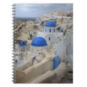 Griekenland, Santorini. Kellentoren en blauwe domp Notitieboek (Voorkant)