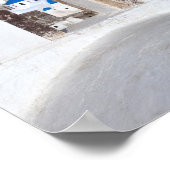 Griekenland, Santorini. Kellentoren en blauwe domp Poster (Hoek)