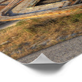 Griekenland, Santorini, Oia. Oude vissersboot op d Poster (Hoek)