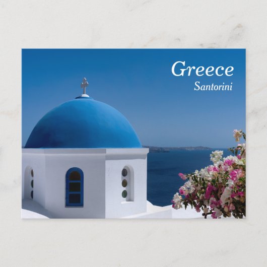 Griekenland, Santorini, Reis Briefkaart (Voorkant)