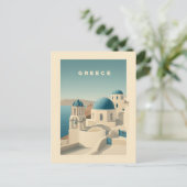 Griekenland Santorini Reisposter Briefkaart (Staand voorkant)