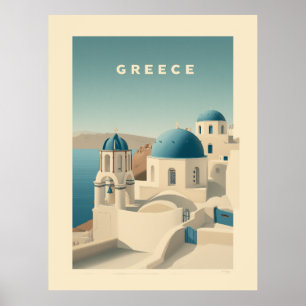Griekenland Santorini Reisposter Poster