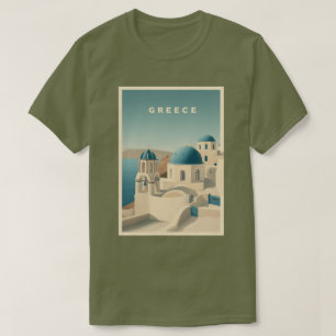 Griekenland Santorini Reisposter T-shirt