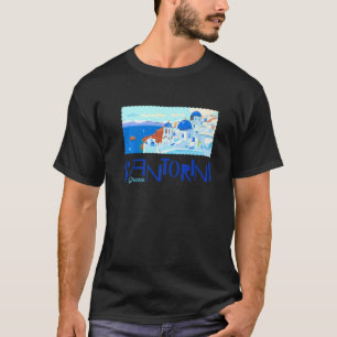 Griekenland Santorini Skyline White en Blue Houses T-shirt