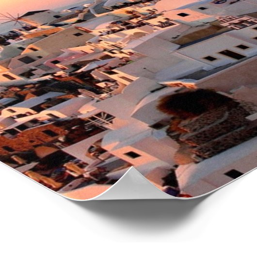 Griekenland - Santorini - Thera - Thira - Oia - Poster (Hoek)