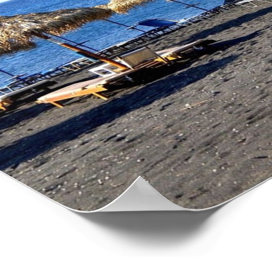 Griekenland - Santorini - Thera - Thira - Poster (Hoek)