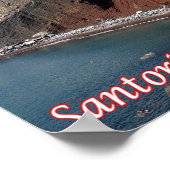 Griekenland - Santorini - Thera - Thira - Poster (Hoek)