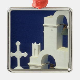 Griekenland, Santorini. Uitzicht op een Griekse ke Metalen Ornament