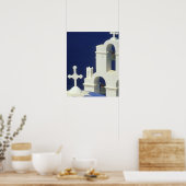 Griekenland, Santorini. Uitzicht van een Griekse k Poster (Keuken)