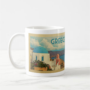 Griekenland Santorini Vintage Travel Koffiemok