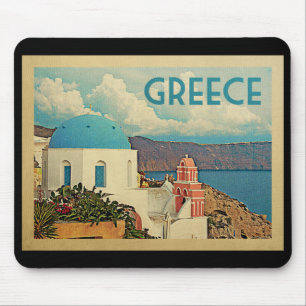 Griekenland Santorini Vintage Travel Muismat