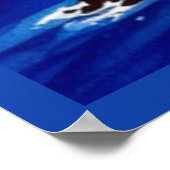 Griekenland Santorini Waterverf schets Egeïsch Zee Poster (Hoek)