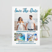 Griekenland Sla de datum op voor de fotobestemming Save The Date (Staand voorkant)