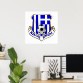 Griekenland Soccer Shield - Hellas badge Poster (Thuiskantoor)