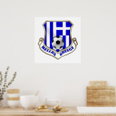 Griekenland Soccer Shield - Hellas badge Poster (Keuken)