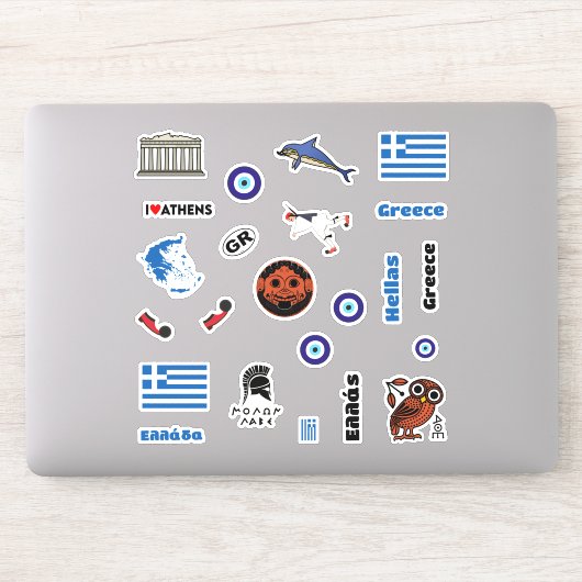 Griekenland Souvenirs Iconen Assortiment Sticker (Computer)