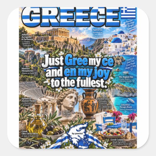 Griekenland sticker (Voorkant)